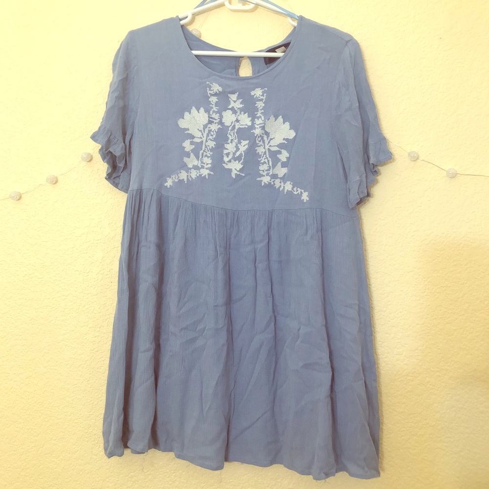 Embroidered Babydoll Dress from Francesca's